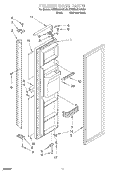 FREEZER DOOR Diagram and Parts List for KSRB25QGBL00  KitchenAid Refrigerator