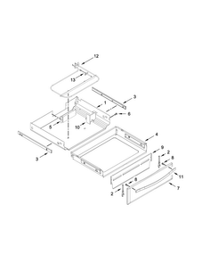 Drawer Parts Diagram and Parts List for KGRS306BSS2  KitchenAid Range