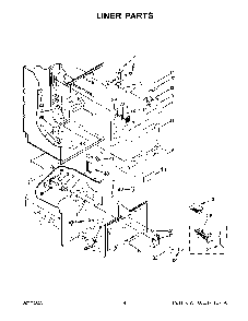 Liner Parts Diagram and Parts List for KRFF300EWH04  KitchenAid Refrigerator