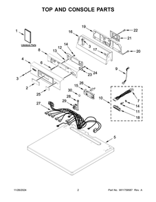 Part Location Diagram of W11760234 Whirlpool CARD READER, HARNESS