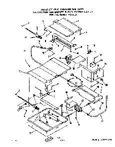 Broiler And Oven Burner Diagram and Parts List for 1395*3A  Roper Range