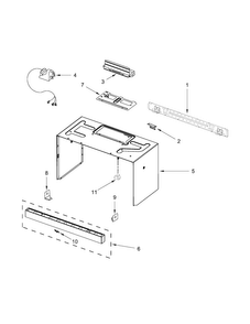 Cabinet And Installation Parts Diagram and Parts List for WMH31017AS4  Whirlpool Microwave