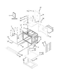 Oven Parts Diagram and Parts List for KEBS109BBL01  KitchenAid Wall Oven