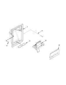 Dispenser Parts Diagram and Parts List for KSF22C4CYY00  KitchenAid Refrigerator
