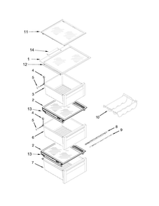 Part Location Diagram of W11675285 Whirlpool RAIL