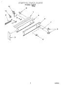CONTROL PANEL Diagram and Parts List for RDE22302  Roper Range