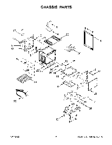 Chassis Parts Diagram and Parts List for KFGG500ESS6  KitchenAid Range