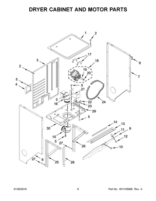 Part Location Diagram of W11205493 Whirlpool PANEL