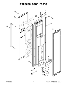 Part Location Diagram of W11633387 Whirlpool DOOR-SKIN