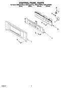 CONTROL PANEL PARTS Diagram and Parts List for KEMC307KSS05  KitchenAid Microwave Oven Combo