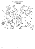 SECTION Diagram and Parts List for REX4634KQ0  Roper Dryer