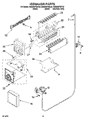 ICEMAKER PARTS, OPTIONAL PARTS (NOT INCLUDED) Diagram and Parts List for KSRX25FSST00  KitchenAid Refrigerator