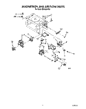 MAGNETRON AND AIR FLOW Diagram and Parts List for MS1040XYQ0  Whirlpool Microwave
