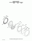 DOOR PARTS Diagram and Parts List for WFW94HEXR1  Whirlpool Washer