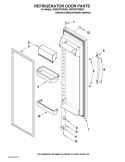 REFRIGERATOR DOOR PARTS Diagram and Parts List for KSRV22FVSS04  KitchenAid Refrigerator