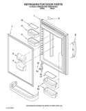 REFRIGERATOR DOOR PARTS Diagram and Parts List for KBRS19KTBL6  KitchenAid Refrigerator