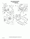BULKHEAD PARTS Diagram and Parts List for WED4750XQ1  Whirlpool Dryer