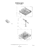 DISHRACK Diagram and Parts List for DP3000XRN3  Whirlpool Dishwasher