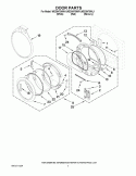 DOOR PARTS Diagram and Parts List for WED9470WW1  Whirlpool Dryer