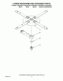 LOWER WASHARM AND STRAINER PARTS Diagram and Parts List for KUDS30IVBS2  KitchenAid Dishwasher