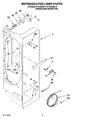 REFRIGERATOR LINER PARTS Diagram and Parts List for EC3JHAXRL13  Whirlpool Refrigerator