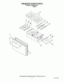 FREEZER DOOR PARTS Diagram and Parts List for GI0FSAXVB04  Whirlpool Refrigerator