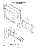 DOOR AND LATCH Diagram and Parts List for RM973BXPT1  Whirlpool Microwave Oven Combo