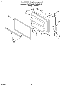 FREEZER DOOR Diagram and Parts List for RT18DKXEW00  Roper Refrigerator