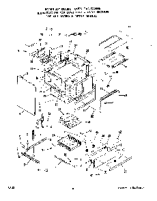Lower Oven Body Diagram and Parts List for 1873*1A  Roper Wall Oven