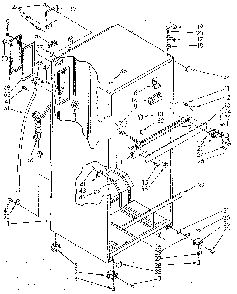 Cabinet Diagram and Parts List for ET18GKXSN10  Whirlpool Refrigerator