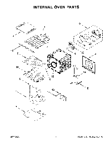 Internal Oven Parts Diagram and Parts List for KOCE507EBS22  KitchenAid Microwave Oven Combo