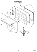DOOR PARTS, OPTIONAL PARTS Diagram and Parts List for RME30003  Roper Range