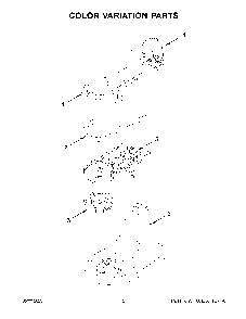 Color Variation Parts Diagram and Parts List for 5K45SSSSWH0  KitchenAid Mixer