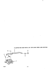 Oven Door Lock Diagram and Parts List for B9307*0  Roper Range