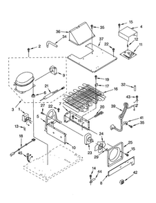 Upper Unit Diagram and Parts List for KBLP36FKS01  KitchenAid Refrigerator