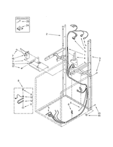 Dryer Support/washer Harness Diagram and Parts List for 110C92962200  Kenmore Washer Dryer Combo