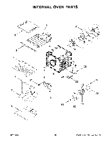 Internal Oven Parts Diagram and Parts List for KOCE900HBS22  KitchenAid Microwave Oven Combo