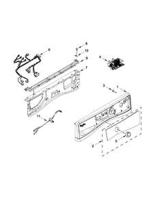 Control Panel Parts Diagram and Parts List for WFW8640BC1  Whirlpool Washer