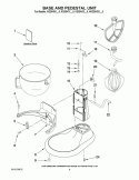 BASE AND PEDESTAL UNIT Diagram and Parts List for 4KG25H3XOB5  KitchenAid Mixer