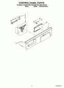 CONTROL PANEL PARTS Diagram and Parts List for GU2275XTVQ0  Whirlpool Dishwasher