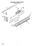 CONTROL PANEL Diagram and Parts List for RS696PXYB0  Whirlpool Range