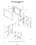 DOOR AND LATCH Diagram and Parts List for MW8400XR0  Whirlpool Microwave