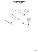 TOP VENTING PARTS Diagram and Parts List for IBS324PSW00  Whirlpool Wall Oven