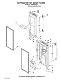 REFRIGERATOR DOOR PARTS Diagram and Parts List for GI6FARXXY07  Whirlpool Refrigerator