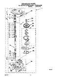 GEARCASE Diagram and Parts List for LST9245AN0  Whirlpool Washer