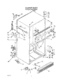 CABINET Diagram and Parts List for JWARG475WP01  Whirlpool Refrigerator