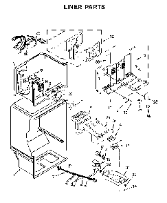 Liner parts Diagram and Parts List for WRT134TFDM00  Whirlpool Refrigerator