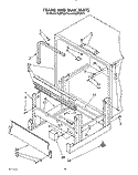 FRAME AND TANK Diagram and Parts List for KUDP220T3  KitchenAid Dishwasher