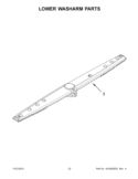 LOWER WASHARM PARTS Diagram and Parts List for WDP350PAAW1  Whirlpool Dishwasher