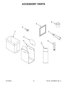 Accessory Parts Diagram and Parts List for KTTS505ESS2  KitchenAid Trash Compactor